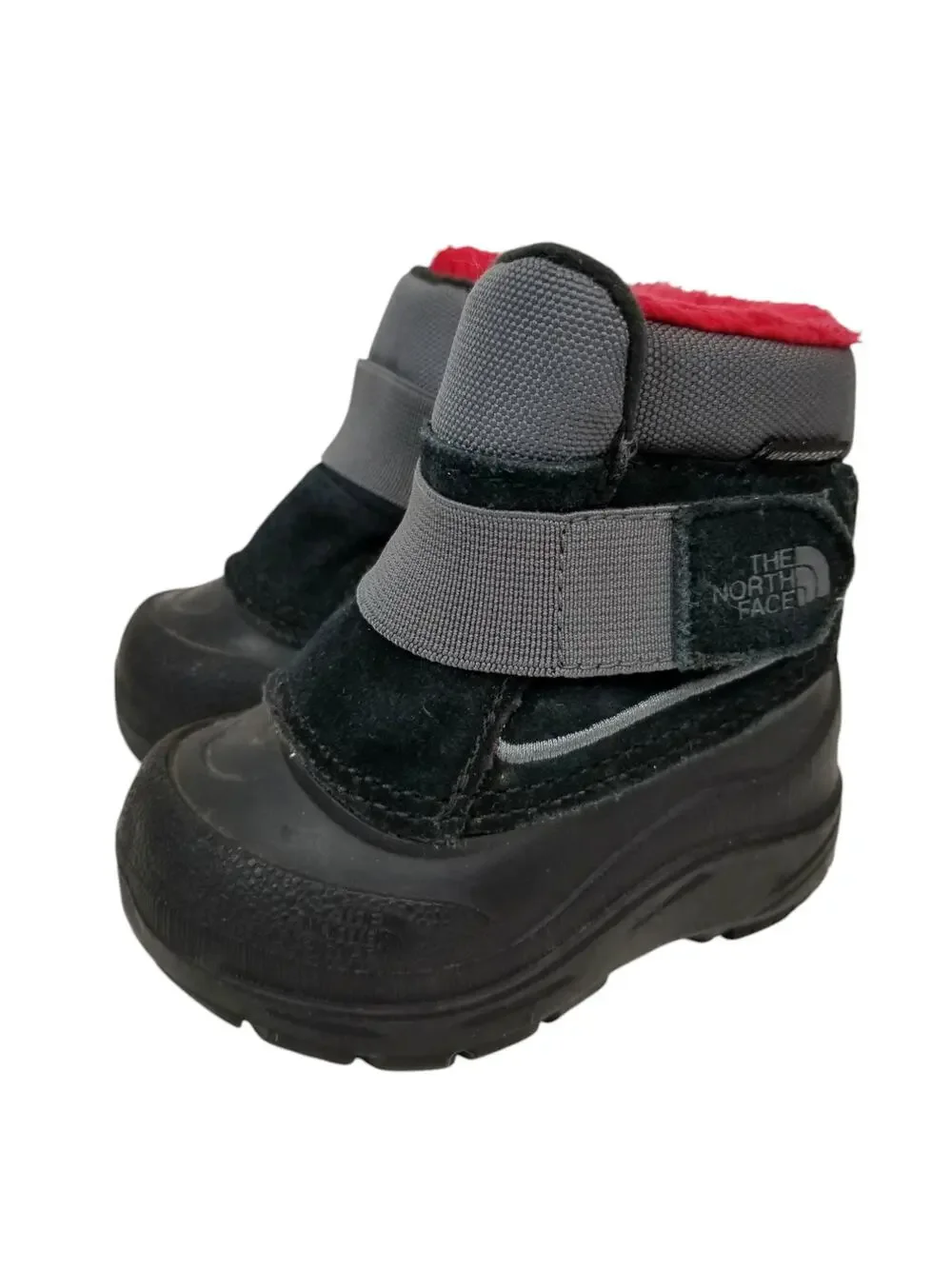 The North Face Unisex Boys Girls Baby Snow Winter Waterproof Boots Black Red 4